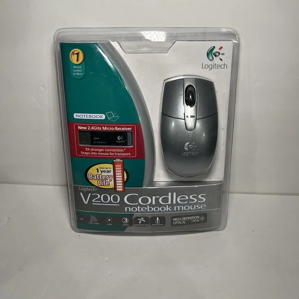 Logitech V200 Cordless Optical Mouse ~ Factory Sealed